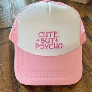 New Pink and White Trucker patch Hat